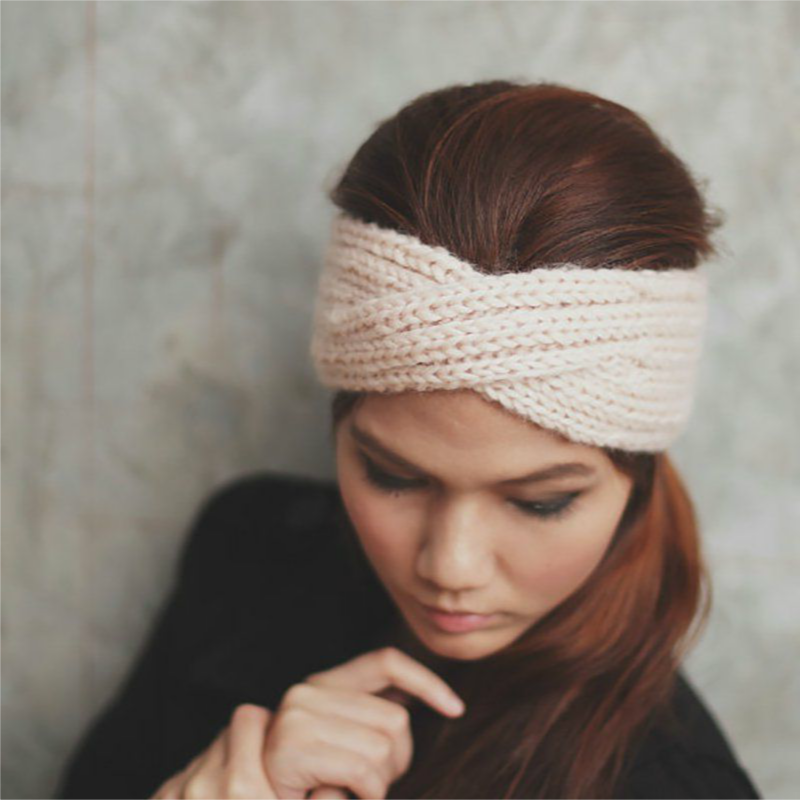 bandeau en laine pour cheveux